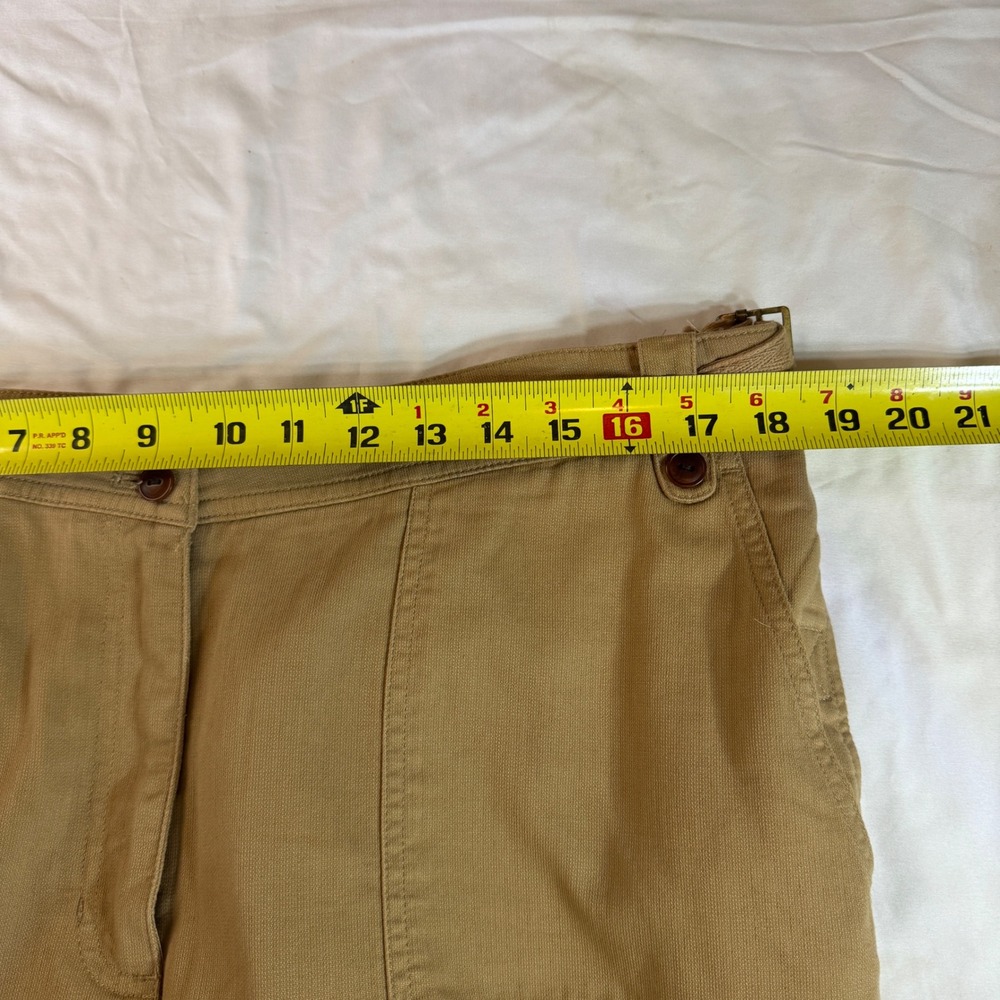 Y2K Lauren Ralph Lauren Tan‎ Khaki Wide Leg Utility Pants Women's Size 14 Boho - Picture 5 of 9